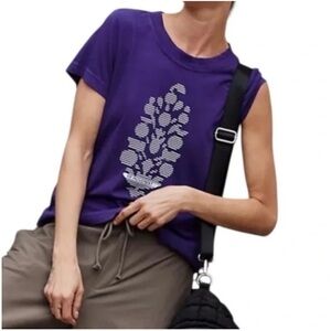 Free People Movement Purple Game Time Logo T-Shirt